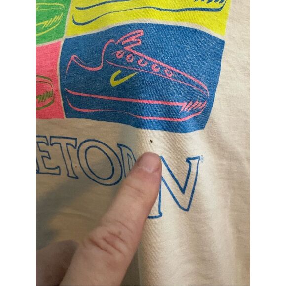 Oneita 80’s Single Stitch Tretorn White T-Shirt. Measures 22” pit to pit - Picture 7 of 10